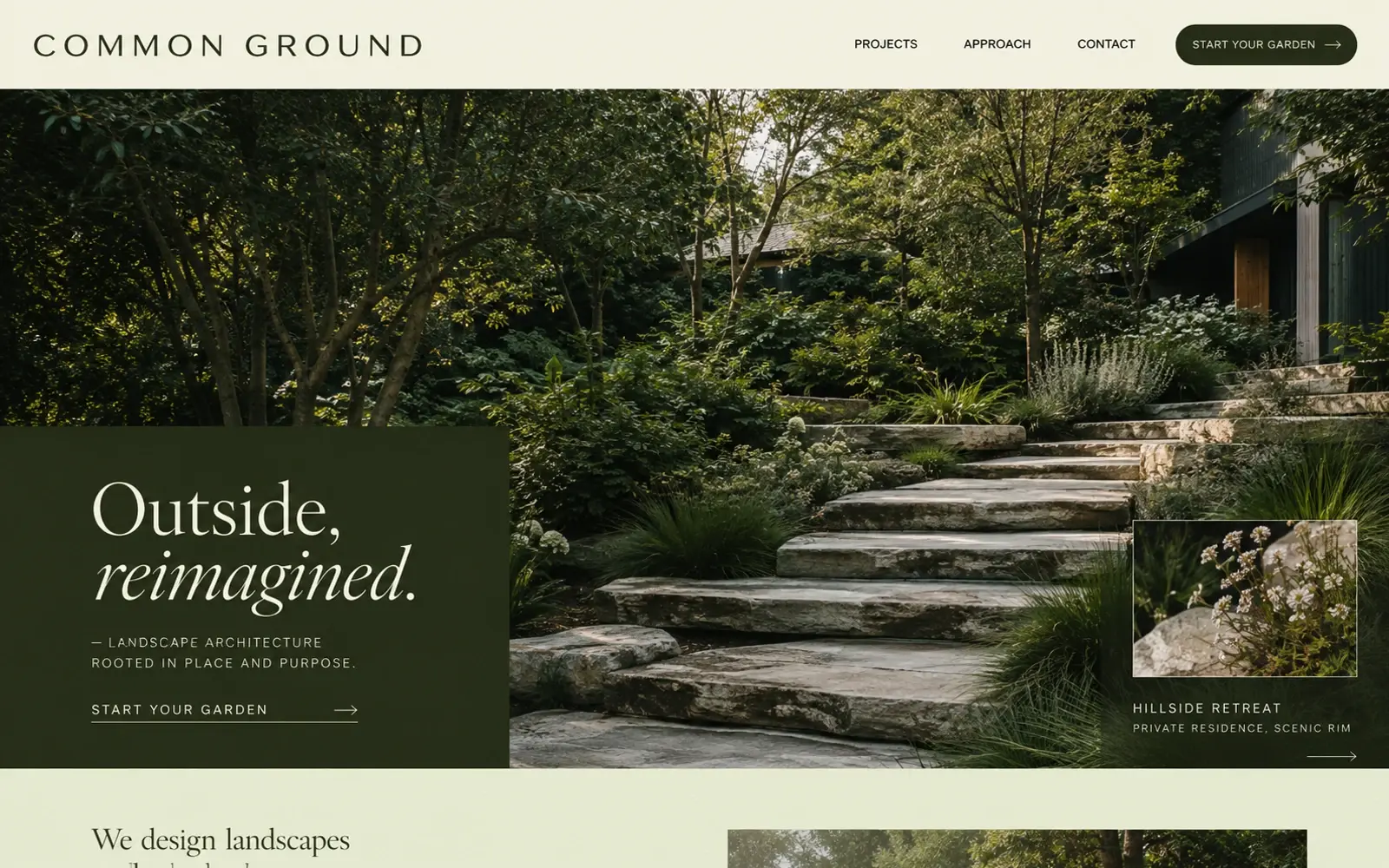 Common Ground: landscape design design concept