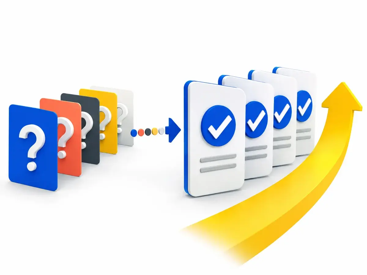 Questions becoming clear checked answers and a route forward
